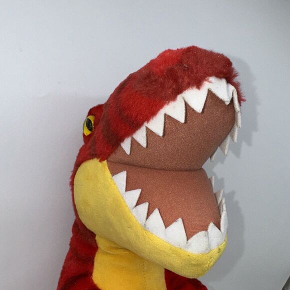 Build A Bear BAB Raptor Dinosaur Red Stuffed Plush Animal 19" Preowned GUC - Picture 4 of 10